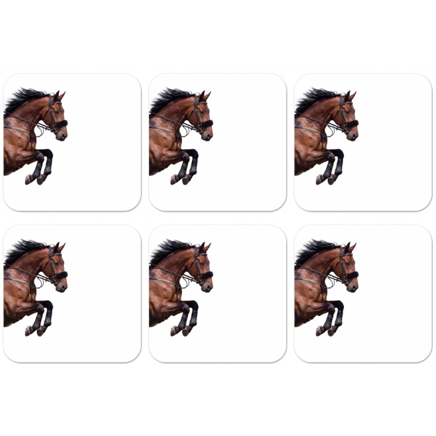 Paard - Springen - Modern onderzetter kurk middel -zkaufland3dotto