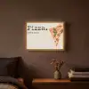 Pizza - Kaas - Pepperoni Light Box met batterij (Wandlamp) middel -sfeer4