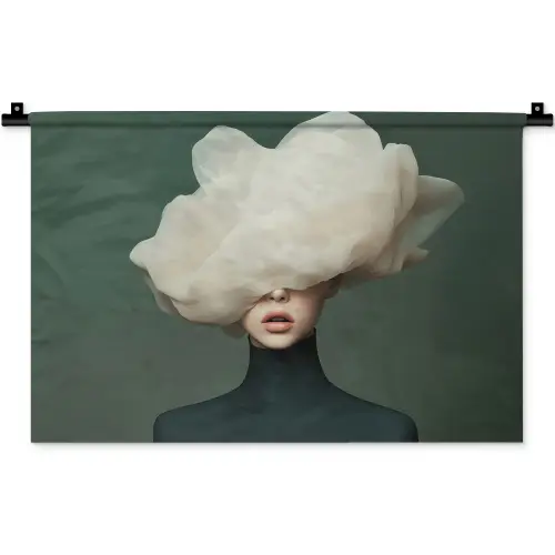 Hoed - Vrouw - Beige Wandkleed katoen klein -zz3d