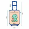 Kawai - Dino - Bubbletea Kinderkoffer - Blauw klein -productfoto_formaten