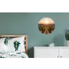 Wijngaard - Zonsondergang - Landschap Wandcirkel aluminium klein -slaapkamer