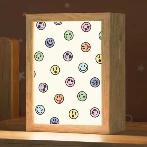 Smileys - Kleurrijk - Grappig Light Box met kabel klein -zzz_3d_website