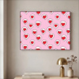 Hartjes - Patroon - Rood Textielframe zwart klein 947 -sfeer2