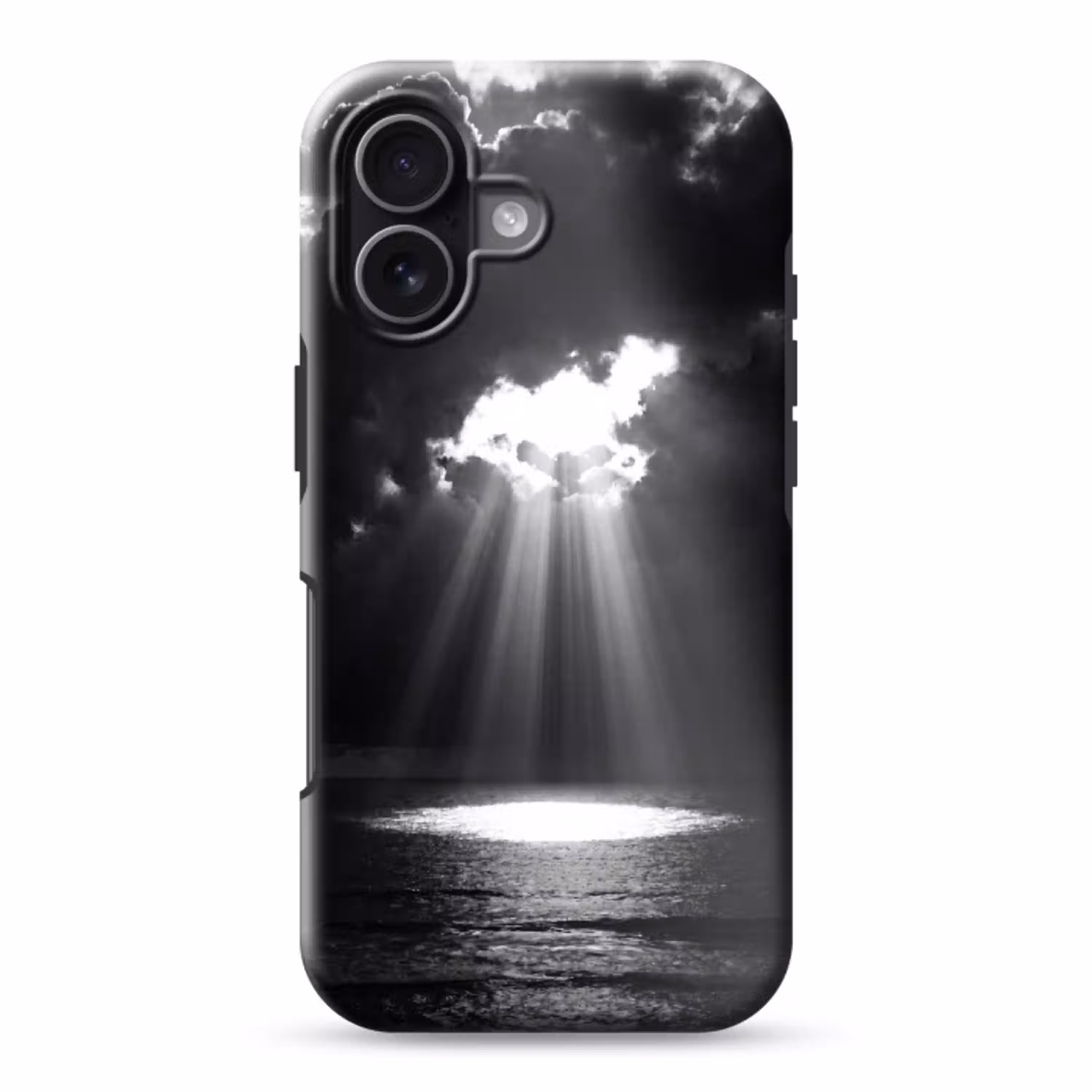 Licht - Wolken - Zee - Zwart-wit - Natuur Toughcase MagSafe Apple iPhone 17 klein -3d