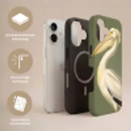Pelikaan - Wit - Vogel - Klassiek - Natuur Toughcase MagSafe Apple iPhone 17 klein -USP_Lagen_NL