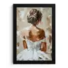 Vrouw - Verf - Abstract - Beige - Modern fotolijst zwart zonder passe partout klein -3d