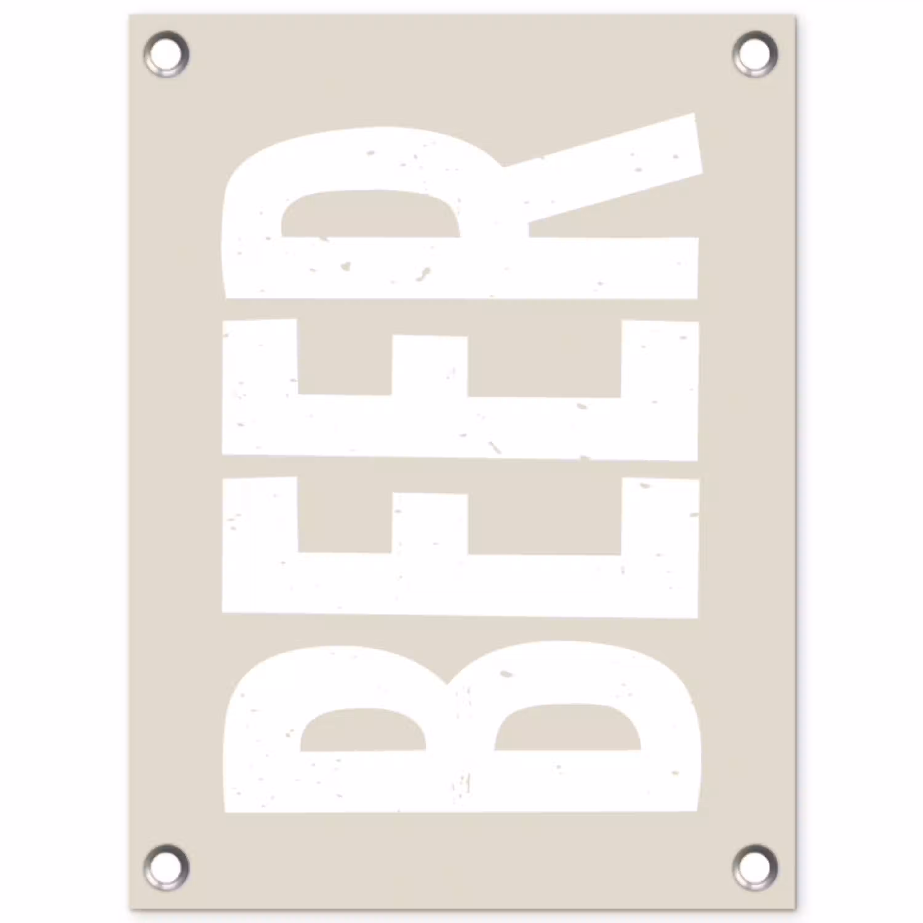 Beer - Japandi - Beige - Decoratie tuinposter los doek klein -3d