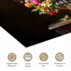 Kleur - Bloemen - Vintage - Bloemenvaas poster papier klein -closeup_NL