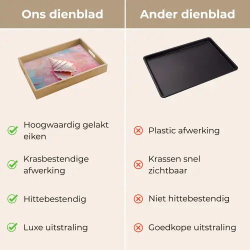 Schelp - Pastel - Pink Dienblad Rechthoek middel -USP_VergelijkingNL