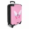 Summer memories - Vlinder op roze achtergrond NBS - Handbagage koffer - Kinderen Unisex middel -productfoto_3d