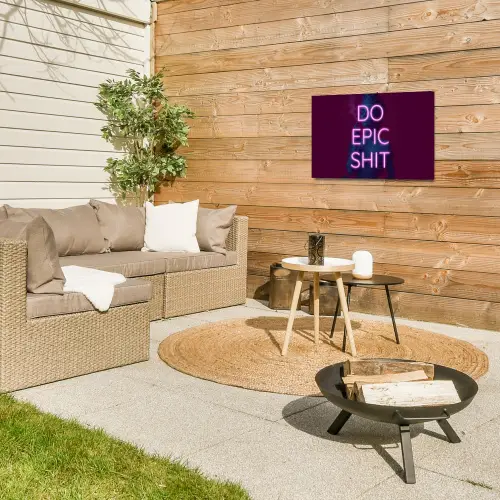 Buste - Neon - LED - Letters Tuinposter op houten frame 2 cm dik klein -sfeer2