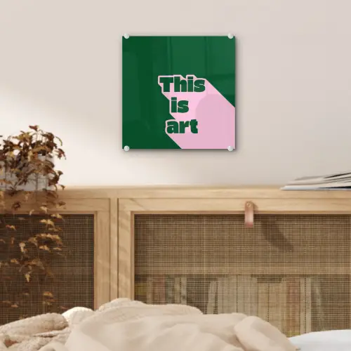 This is art - Schaduw - Roze plexiglas 5mm klein -sfeer4