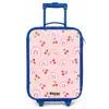 Roze met regenboog en kersen patroon Kinderkoffer - Blauw klein -zz3dotto