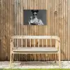 Vrouw - Pasta - Zonnebril Tuinposter op houten frame 2 cm dik klein -sfeer4
