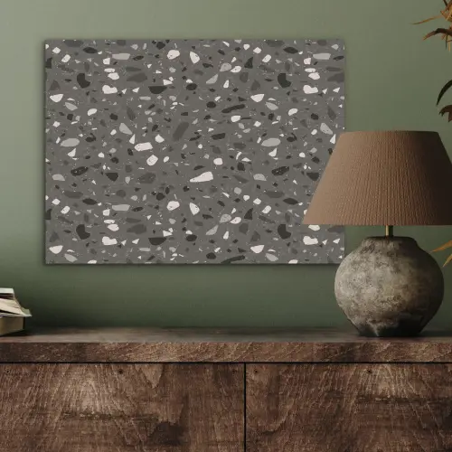 Terrazzo -  Patroon - Grijs PET vilt klein 837 -sfeer2