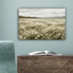 Illustratie - Landschap - Wit canvas 2cm klein -sfeer4