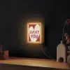 Lucky - Hart - Rood Light Box met kabel (Wandlamp) klein -sfeer1