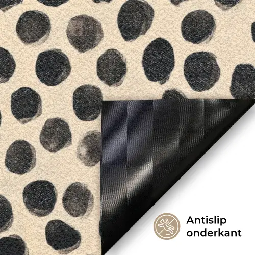 Stippen - Patroon - Zwart Deurmat klein 898 -antislip_NL