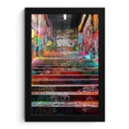 Trap - Graffiti - Kleuren - Kunst fotolijst zwart zonder passe partout klein -3d