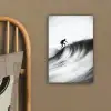 Surfer - Golf - Vervaagd - Zwart canvas 2cm klein -sfeer3