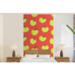 Appels - Modern - Groen fotobehang vinyl groot 64 -bed