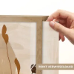 Bloemen - Abstract - Beige - Line art Light Box met batterij (Wandlamp) middel -USP_websiteprintNL