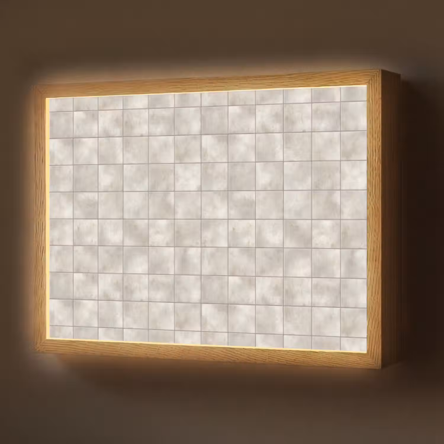Lightbox - Wandlamp - Tegels - Natuurlijk - Grijs