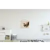 Vanille - Bloemen - Beige textielposter latten blank klein -kinderkamer