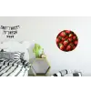 Aardbei - Fruit - Rood Wandcirkel aluminium klein -kinderkamer
