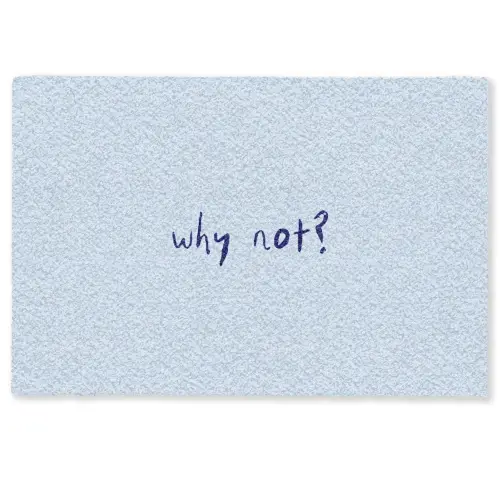 Why not - Blauw - Donker blauw - Quote Deurmat klein -zkaufland3d