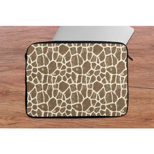 Giraf - Klassiek - Bruin laptophoes neopreen klein 279 -tafel