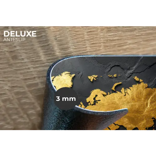 Wereldkaart - Goud - Steen Placemat vinyl groot -closeup