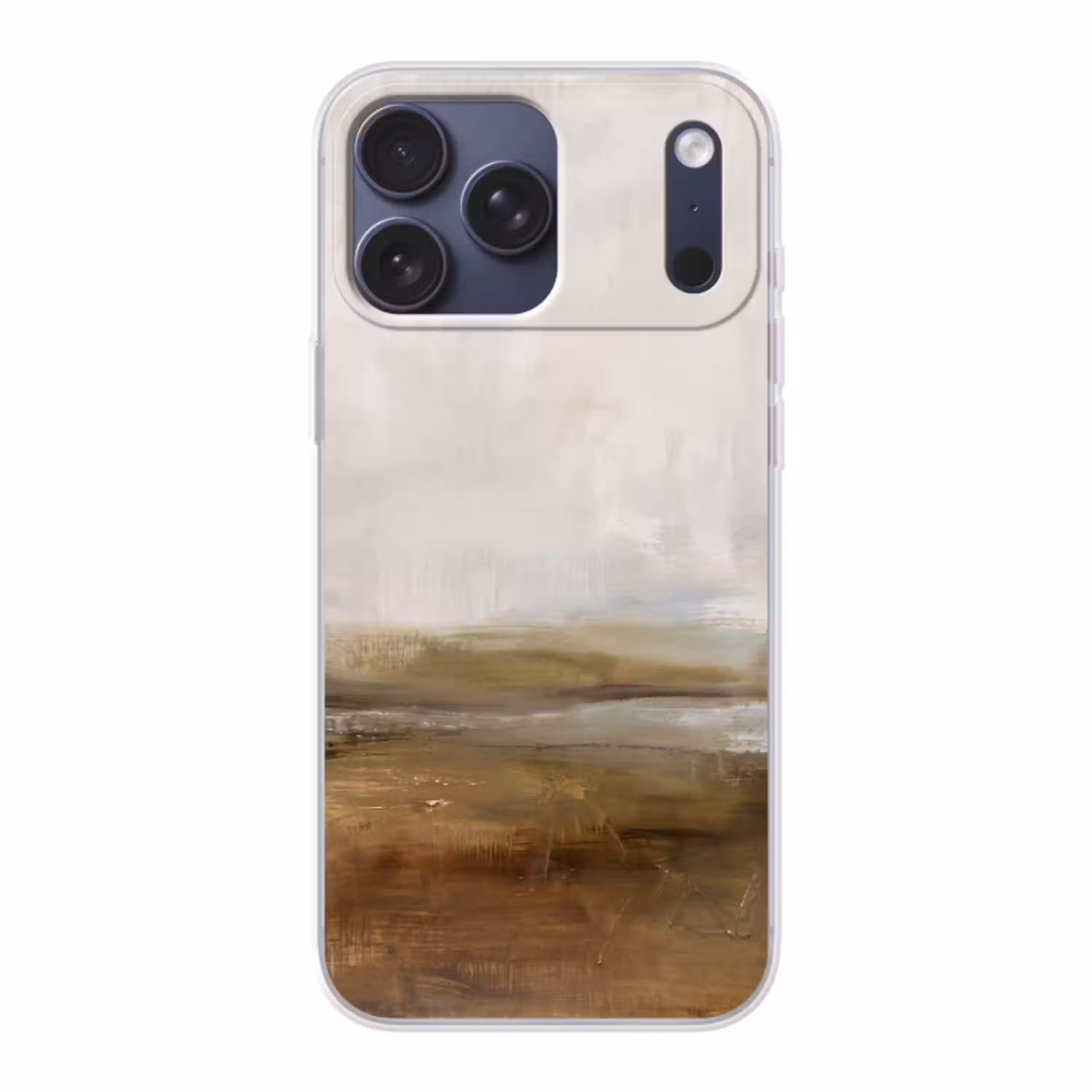Abstract - Landschap - Natuur - Beige - Bruin Telefoonhoesje iPhone 17 Pro Max klein -3d