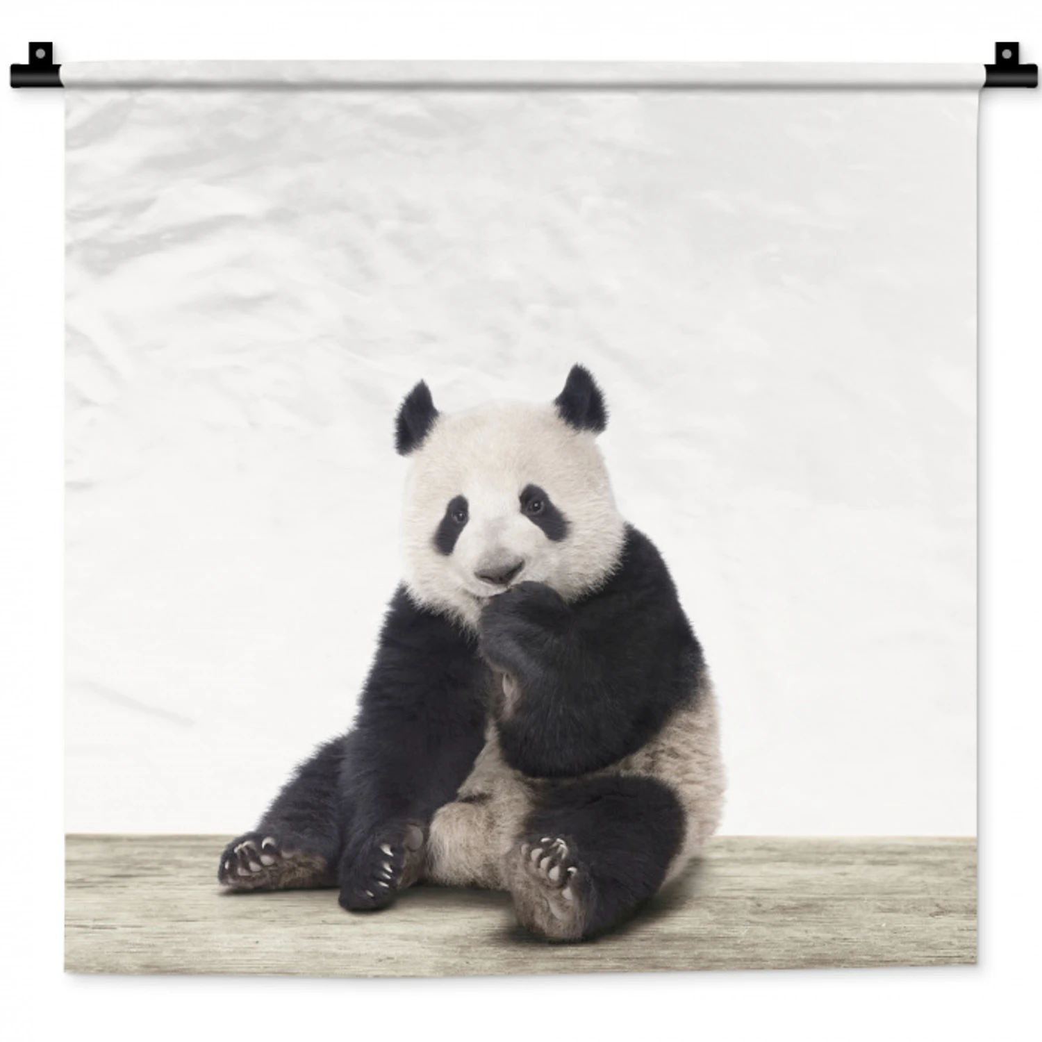 Panda -  Dieren - Kinderen - Jongens - Meisjes - Pandabeer Wandkleed katoen klein -zz3d