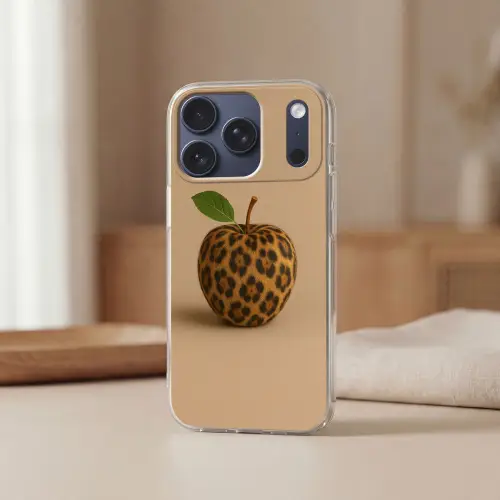 Appel - Panter - Blaadje - Groen Telefoonhoesje iPhone 17 Pro klein -sfeer2