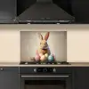 Paashaas - Pastel - Eieren keuken achterwand spatscherm klein -sfeer1
