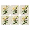 Lelie - Elegant - Botanisch - Beige onderzetter kurk middel -3d