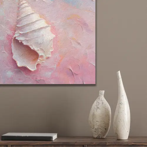 Schelp - Pastel - Pink PET vilt klein -sfeer6_closeup