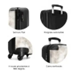 Organisch - Patroon - Gemêleerd NBS - Handbagage koffer - Volwassenen Unisex middel zzzzzzzbolletjes_FR