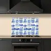 Huizen - Schepen - Blauw keuken achterwand spatscherm klein 900 -sfeer1