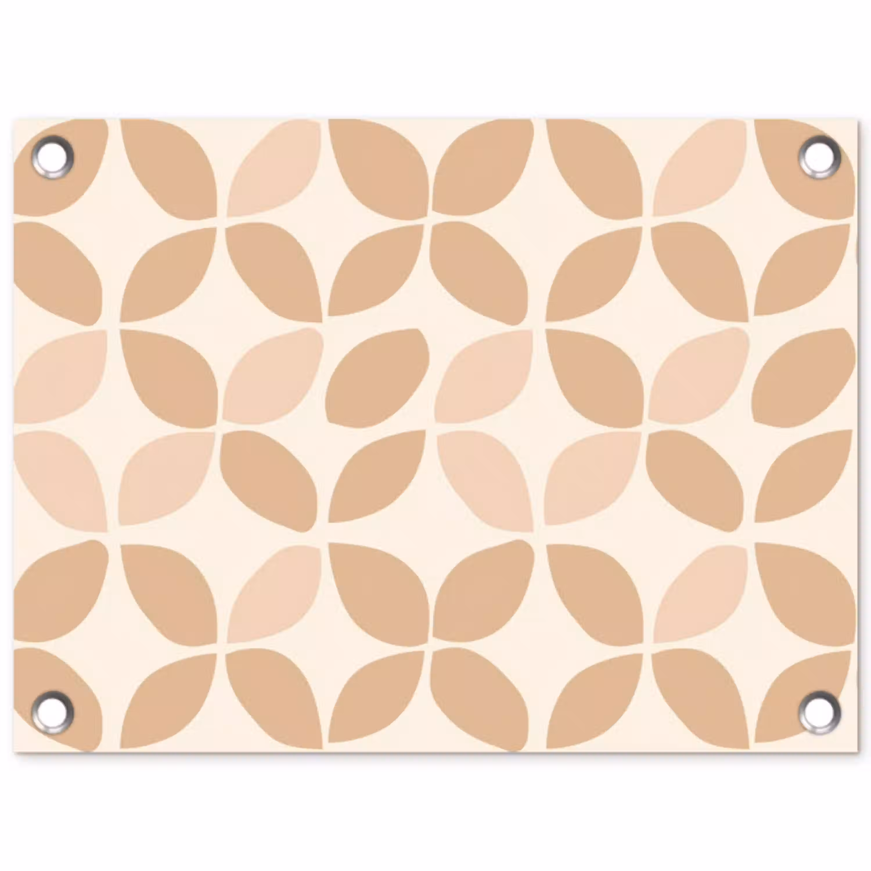Beige - Bladeren - Minimalistisch - Patroon tuinposter los doek klein 239 -3d