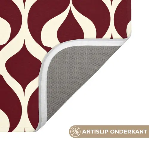 Rood - Druppelpatroon - Grafisch Badmat klein 997 -USP_AntislipNL