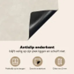 Zandkleurig - Modern - Egaal Inductie beschermer vinyl 3mm middel 274 -sfeer4