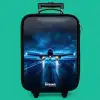 Vliegtuig opstartend in futuristisch nachtlandschap Kinderkoffer - Zwart klein -zzz_website3d_nbs