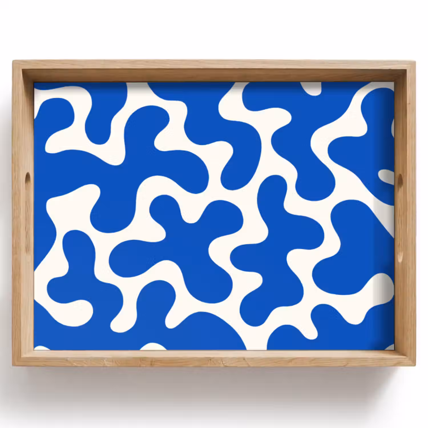 Dienblad - Vormen - Abstract - Blauw - Golven