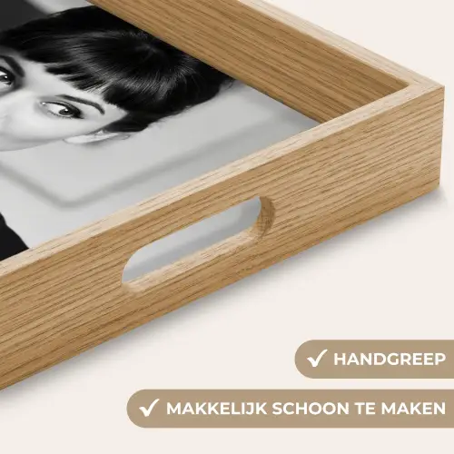 Portret - Thee - Vrouw Dienblad Rechthoek middel -USP_HandgreepNL