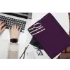 Oh hi - Paars - Cursief laptophoes neopreen klein -bureau