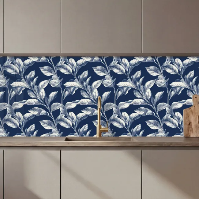 Schienale cucina - Botanico - Motivo - Blu