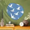 Vogels - Wit - Patroon Wandcirkel Organisch Plexiglas middel -sfeer2