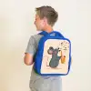 Muis - Saxofoon - Muziek Kinderrugzak - Blauw middel -sfeer2